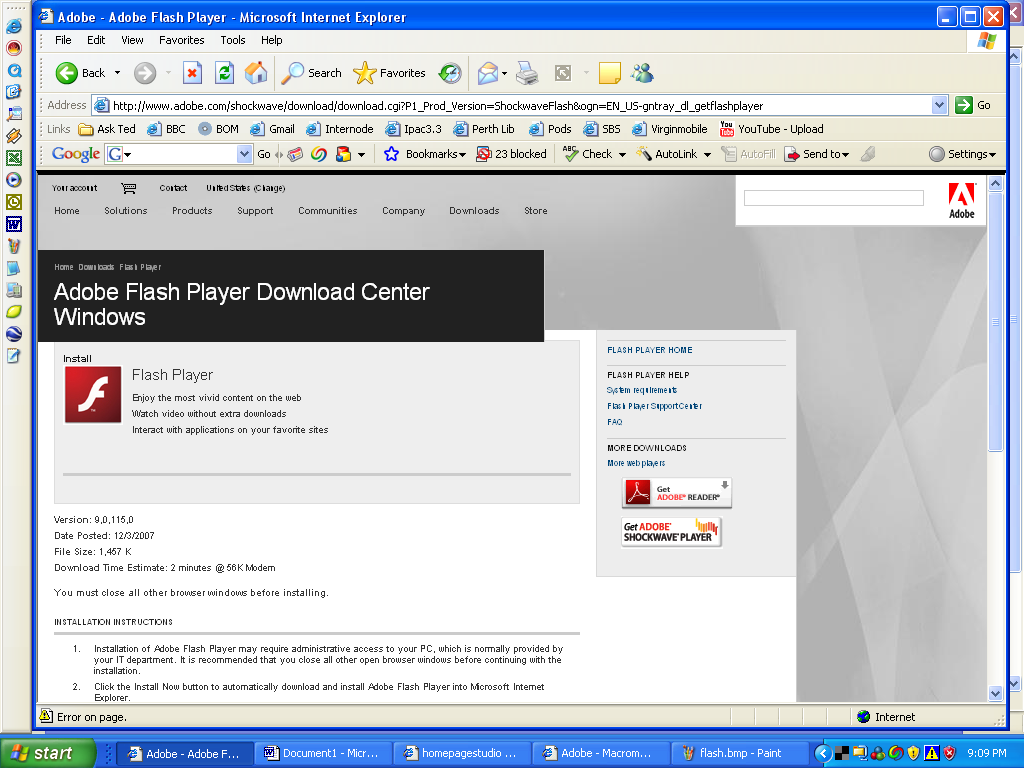 flash player 9 download for xp Flash player 9 download windows xp.